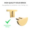 BIGLUFU 12 Pcs Brass Drawer Knobs, Round Kitchen Cabinet Knobs,