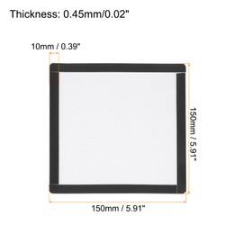 sourcing map PC Dust Filter, 150 x 150 mm, Magnetic Frame, PVC Computer Case Cooler, Dust Protection Grille for Computer Case Speaker, White, Pack of 3