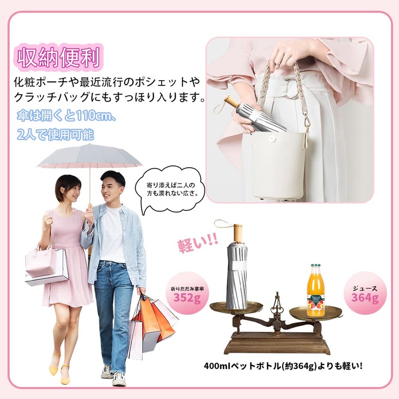 Dlin Men's Folding Umbrella, Large, Japanese Style, For Sun or