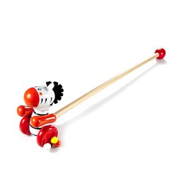 Mousehouse Gifts Push Pull Along Wooden Toy Zebra for Baby Toddler Boys and Girls