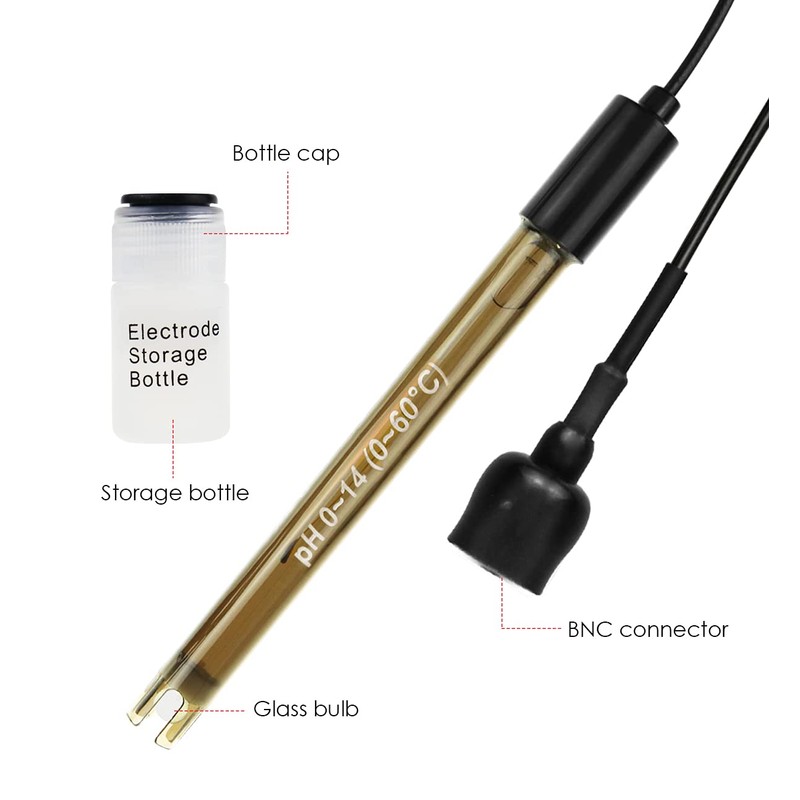 High Accuracy Combination pH Electrode for Continuous pH Monitoring, 0-14