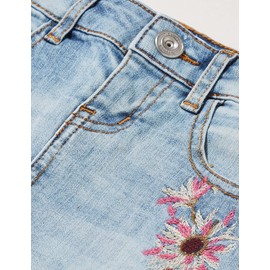 Desigual Girls' Denim Skirt Short, Blue, 5/6, Azul/Patchwork, 5-6 Años