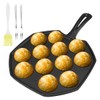 DOERDO Takoyaki Maker 12 Holes Takoyaki Pan Cast Iron Octopus