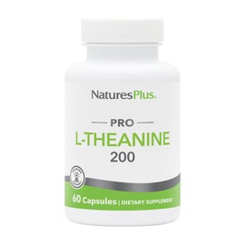 Natures Plus PRO L-Theanine - 60 Capsules - Supports Calm Alertness, Healthy Relaxation & Improved Rest - Non-GMO, Vegan & Gluten Free - 60 Servings