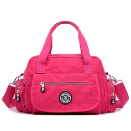 Outreo Handbag Women's Shoulder Bag Lightweight Messenger Bag Fashion Casual Shoulder Bag Waterproof Bags Designer Messenger Bag Travel Bag, Red 2