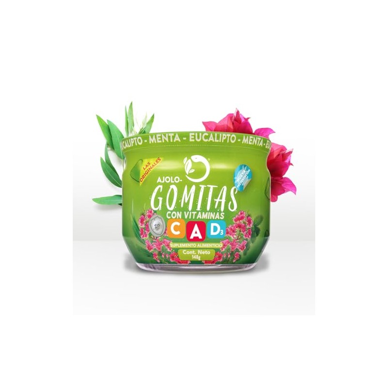 Gomitas Ajologomitas Eucalipto Menta con Vitaminas A D & C
