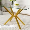 47In Modern Glass Dining Table for 2 3 4 People
