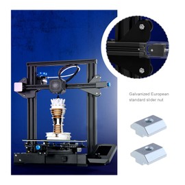 eMagTech 10pcs 40 Series Sliding T Nuts M6 Thread Slide in Hammer Head T-Nut for T-Slot Aluminum Extrusion Profile Carbon Steel T Slot Nut for 3D Printer CNC Milling Machine