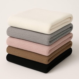 Knitted Cotton Blanket 100x80 cm – Soft Cozy Throw (White)