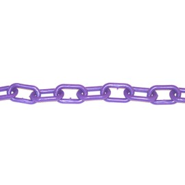 Plastic Chain 6mm Diameter 1 and 1/2 inch X 3/4 inch Links (50', Purple)