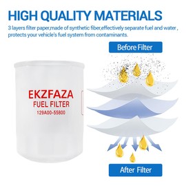 129A00-55800 Fuel Filter Replace for Y129A00-55800 Y129A0055800 129A0055800 Compatible with Yanmar Enigne 4JH110 4JH45 4JH57 4TNV98 4TNV98T-ZSBV2 4JH80 Excavator SV100-2B