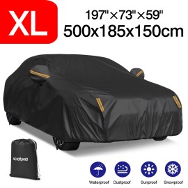 NEVERLAND Full Car Cover Waterproof All Weather UV Resistent Snow Protection Anti Scratch