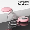 Compatible with AirTag Case Keychain, Pink