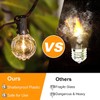 200ft(100 * 2) Outdoor G40 LED Globe String Lights Dimmable
