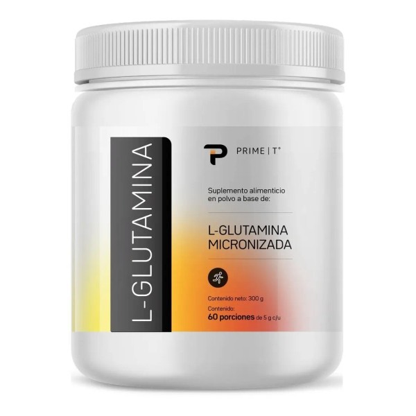 Glutamina En Polvo Micronizada Primetech 300 Gr, 60 Porciones De