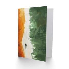 Artery8 Greeting Card Abstract Coastal Beach Walk Aerial View Artwork Blank for All Him Or Her Art Birthday Card