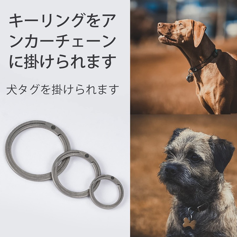 [KeyUnity] KA19 Titanium Key Ring for Men Key/Hanging Ring 17.5mm/25mm/33mm