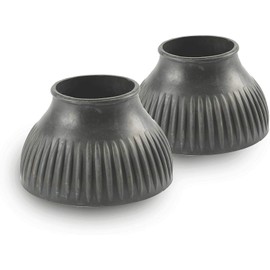 Shires One-Piece Ribbed Over Reach Boot Black X-Full