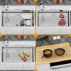 Large Sink Protector for Kitchen Sink,Metal Sink Rack 28.8" X