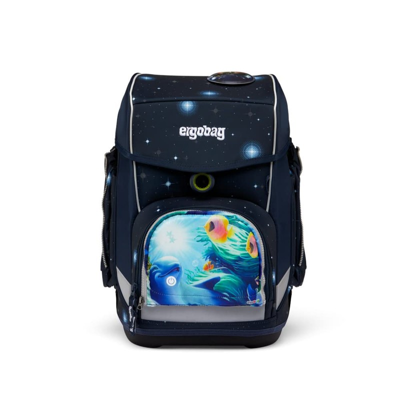 ergobag LED Zippies School Bag Accessory Front Pocket Motif Worlds