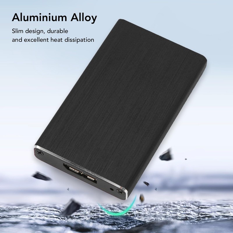 MSATA to USB 3.0 Enclosure, 6Gbps UASP Auto Sleep Aluminium