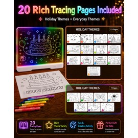JoyRapt LED Drawing Board for Kids, Gift for Girls Age 6-10