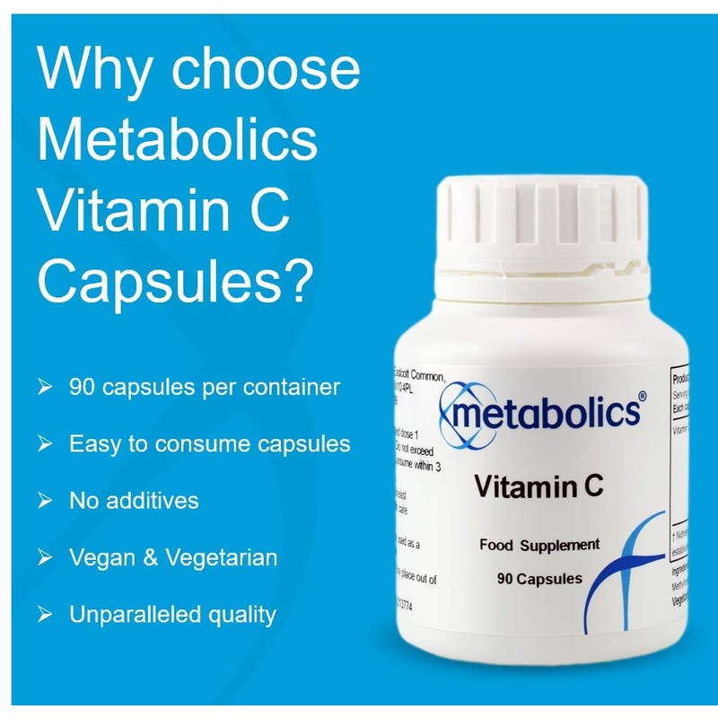Vitamin C Capsules by Metabolics | 500mg Vitamin C Per
