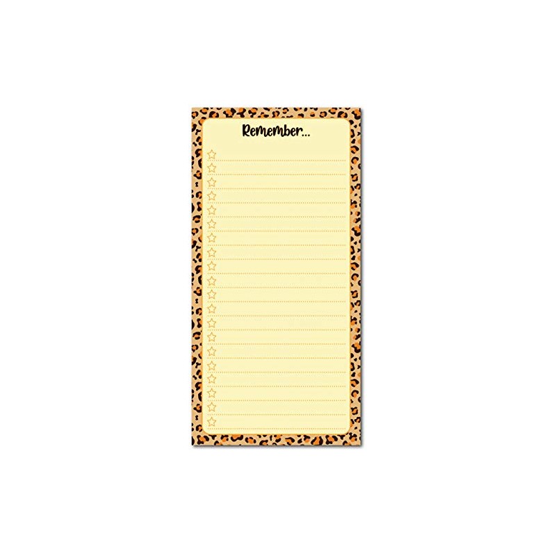 Funky Leopard Animal Print Notepad Non-Magnetic Shopping List/to Do List