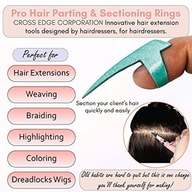 Quick Braid Aid Finger Parting Tool - Stainless Steel Stitch Braiding Tools for Durable Dreadlocks Wig, Weave Hair & Installation of Human Hair Extens