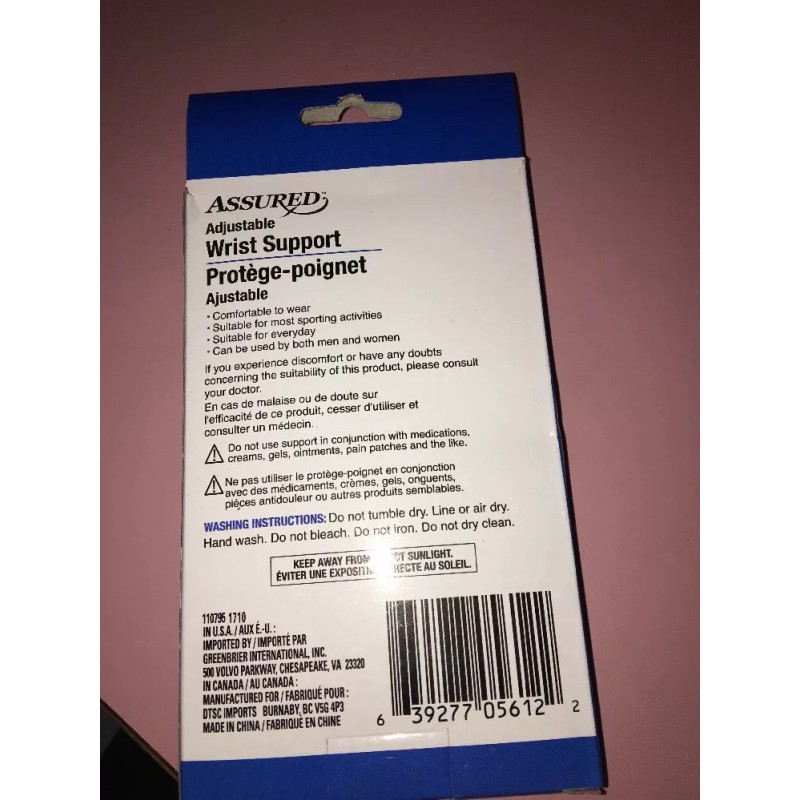 assured New ASSURED ADJUSTABLE WRIST SUPPORT FOR MEN AND WOMEN