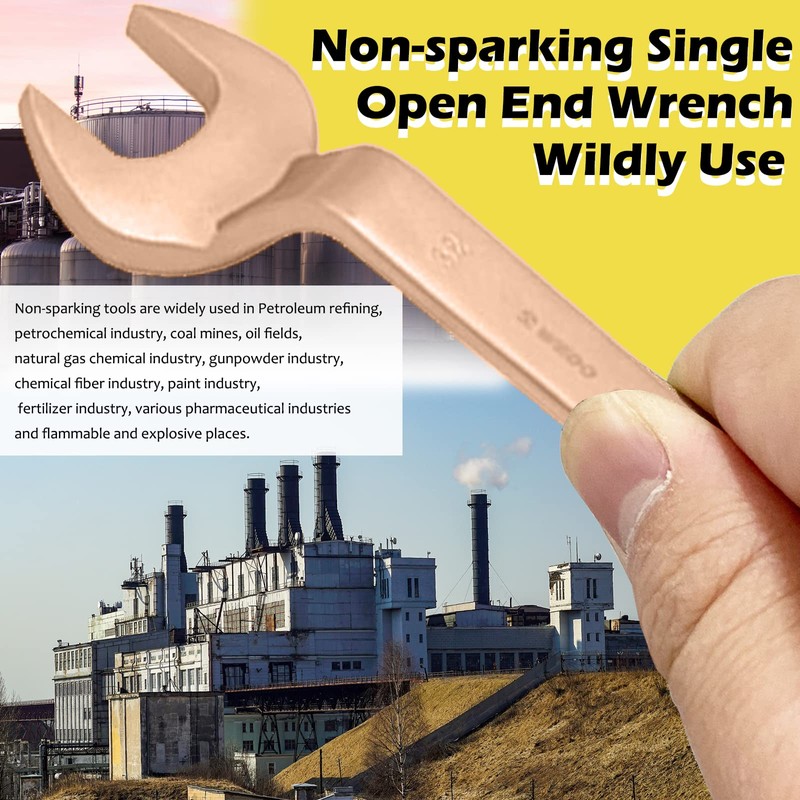 WEDO Beryllium Copper Non-Spark Construction Offset Type Wrench with Pin,