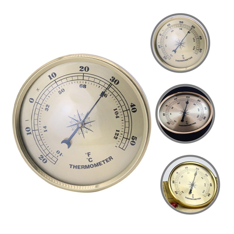 Outanaya Round Metal Gauge Thermometer for Patio Garden Use Easy