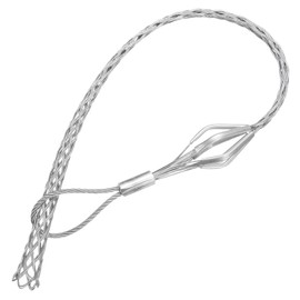 MECCANIXITY Cable Pulling Grip for 25-35mm Cable 90cm Wire Mesh Puller Socks Grip Single Head Galvanizing Steel Wire Grips Net Cover Smooth,1 Pcs(Silver)