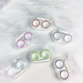 Soft lens case lens case hard storage case color random 17ea