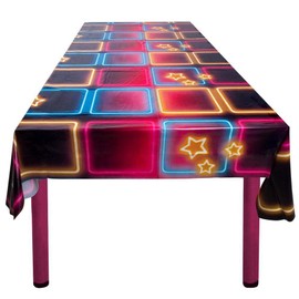 Boland 00763 Table Cloth Disco, Size 130 x 180 cm, Disco Fever, 70s, Table Cloth, Decoration, Party Tableware, Party Accessories, Birthday, Party, Theme Party, Carnival