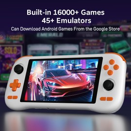 kinhank K56 Retro Handheld Game Console, Support 16000+ Games, Equipped with 128G TF Card, Android 14.0 System, Portable Retro Video Game Console, 5.5 Inch IPS Touch Screen, 2.4G/5G, BT 5.0 (128GB)