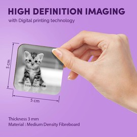 1 x Square MDF Fridge Magnet - Grey Tabby Bengal Pet Kitten Animals 41115