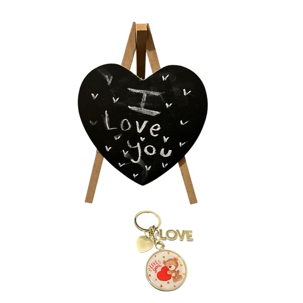 E7ECPRO4YU Valentines Day Gift Teddy I Love You Keyring &