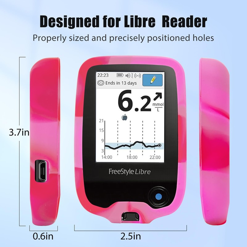 YOUSHARES Freestyle Libre 2 Case with 20 Plasters, Protective Case