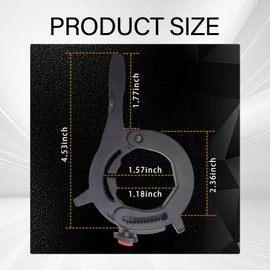 Downhill 1 PC Motorcycle Cruise Control Assist, Throttle Lock with Silicone Protective Ring, Cycling Cruise Control Throttle Clamp, Universal for Most Motorbike, Electric Bike (Black)