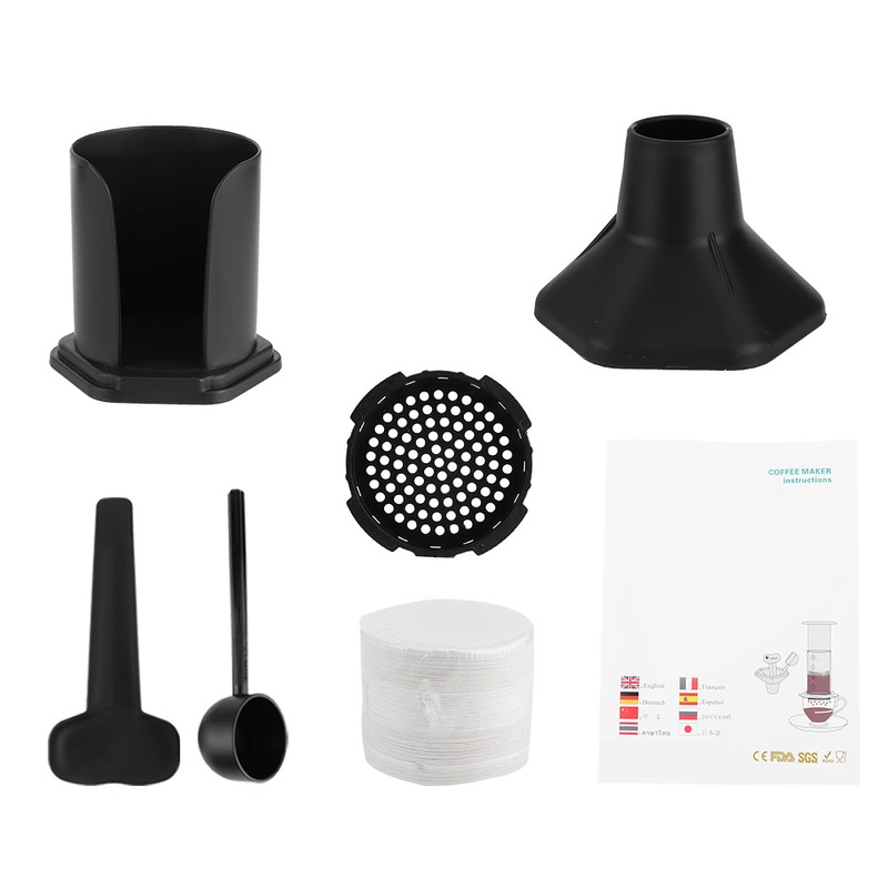 Portable Integrated Coffee Press Maker with 400Pcs Filter Paper for