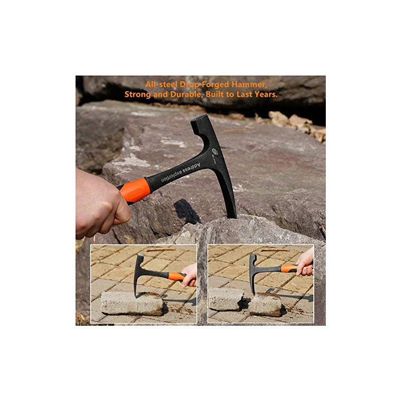 Forged Brick Hammer, Geologist Rock Pick, Bricklayer's/Mason's Hammer - 30