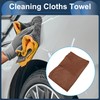 INFINAUTO Cleaning Cloths Towel,Car Drying Plush Cloth Absorbent Microfiber Coffee,1pcs