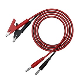 CZJZDZ 2pcs Banana Plug to Alligator Clip Test Lead Cable Line Wire, 4mm Banana Plug for MultiMeter, Electrical Test Jumper Wire 100cm/3.3ft J.70056C