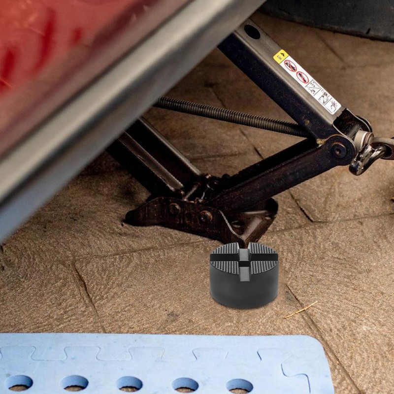 TOYZFRIENDY Car Jack Pad Round Rugged Design Durable Rubber Floor