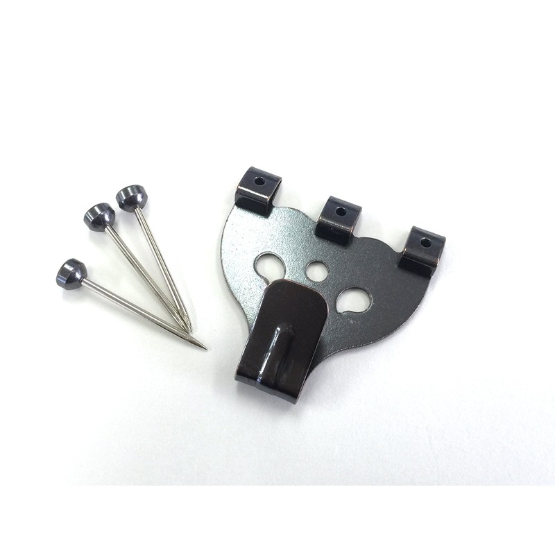 額吊り用フック 大 三つ針 5個セット 黒茶