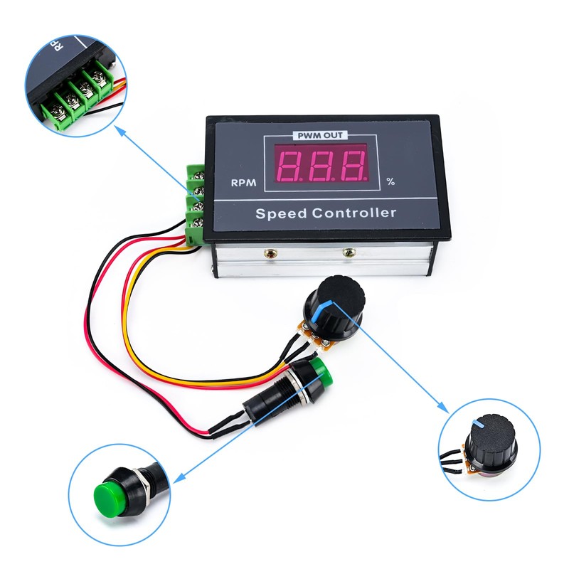 Podazz DC 6-60V 12V 24V 36V 48V 30A PWM DC