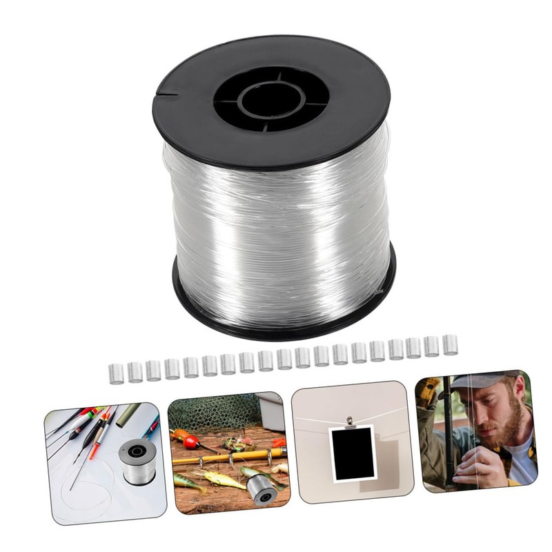 Tofficu 1 Set Invisible Nylon Fishing Wire Clear Fishing Line