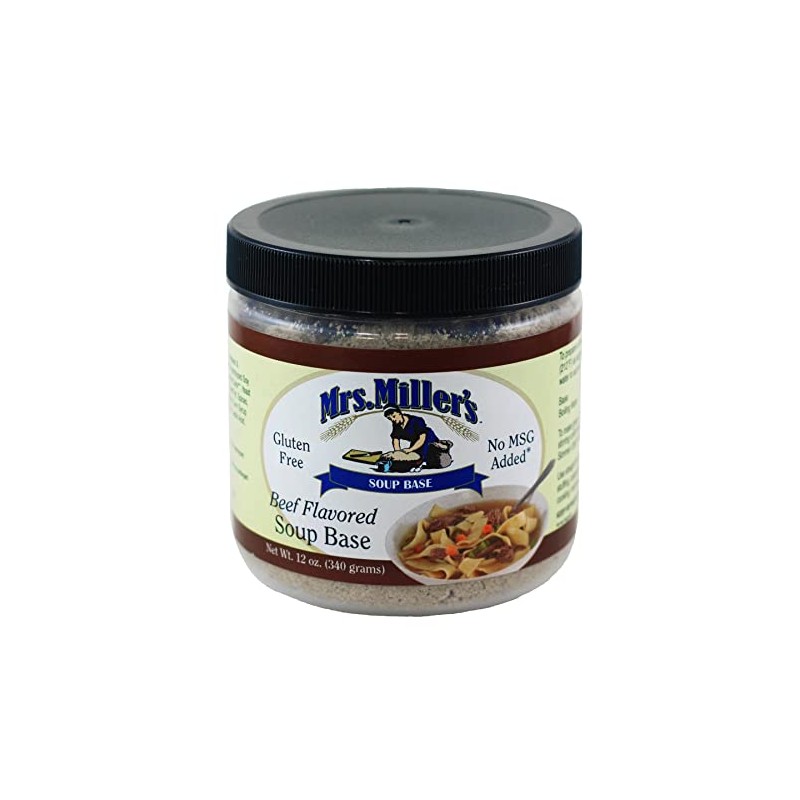 AmishTastes Mrs. Miller's Beef Flavored Soup Base, Gluten-Free, No MSG,