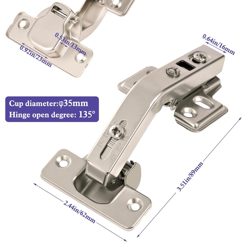 2 Pack 135 Degree Corner Hinges,Kitchen Cabinet Corner Door Hinges